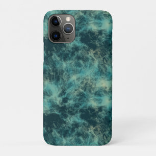 Capa Para iPhone 11 Pro Teal Marble Abstrato