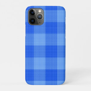 Capa Para iPhone 11 Pro Tecido Xadrez Tecido Têxtil