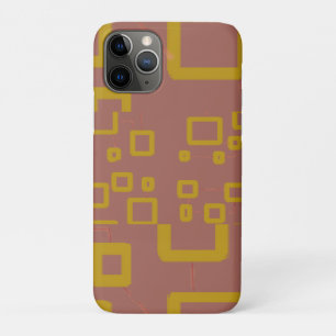 Capa Para iPhone 11 Pro Tema de desenho geométrico marrom iPhone / iPad ca