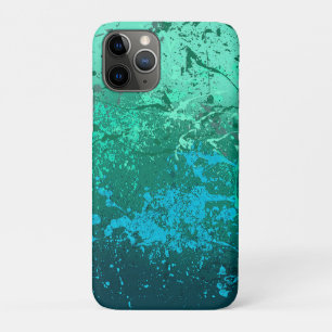 Capa Para iPhone 11 Pro Tempestade de hortelã: arte abstrata de respingos