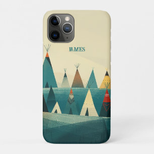 Capa Para iPhone 11 Pro Tendas de tribo americanas nativas