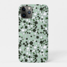 Capa Para iPhone 11 Pro Terrazzo verde e branco Mínimo moderno Case-Mate