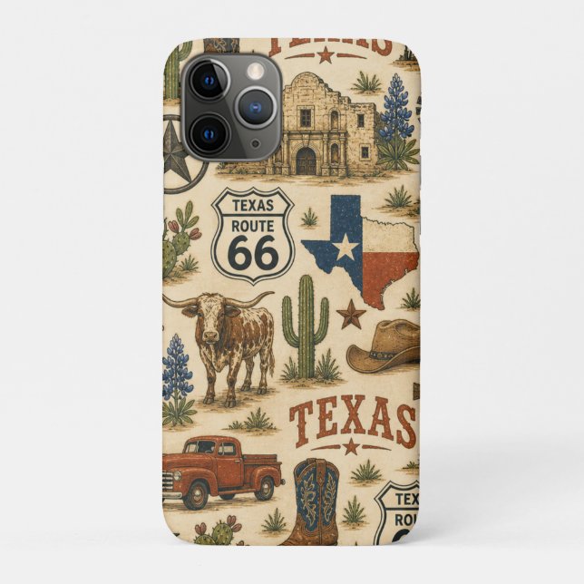 Capa Para iPhone 11 Pro Texas Route 66 Pocket Rodeo (Verso)