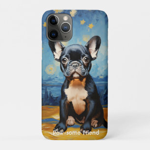 Capa Para iPhone 11 Pro 🐕 texto personalizado, filhote francês