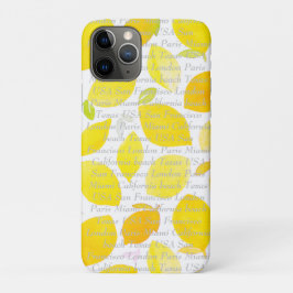 Capa Para iPhone 11 Pro Texto personalizável e imagem dos citros modernos