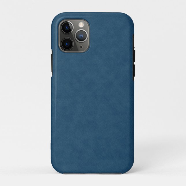 Capa Para iPhone 11 Pro Textura de Jeans Azul,  (Verso)