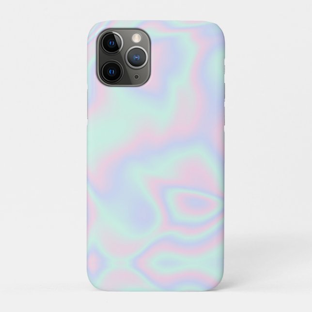 Capa Para iPhone 11 Pro Textura holográfica líquida falsa (Verso)