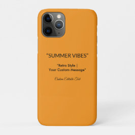 Capa Para iPhone 11 Pro Textura Laranja Retro – Arte de Vibrações de Verão
