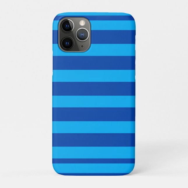 Capa Para iPhone 11 Pro textura listrada azul (Verso)