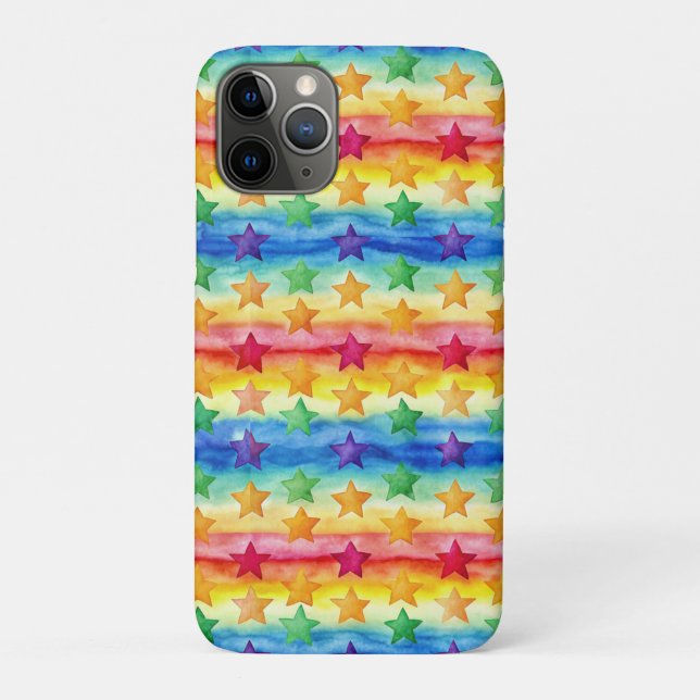 Capa Para iPhone 11 Pro Tie Dye Stars  (Verso)