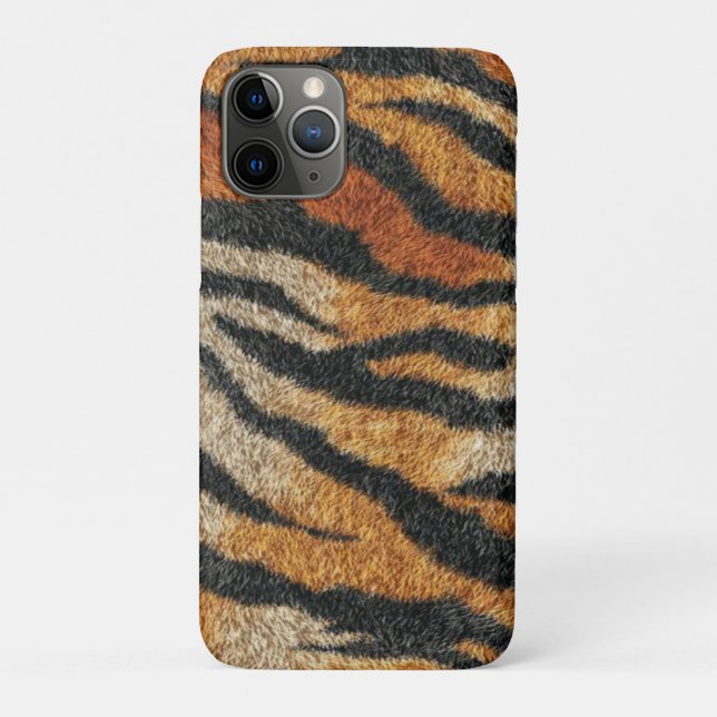 Capa Para iPhone 11 Pro Tiger Print  Elegant Wildlife Luxury (Verso)