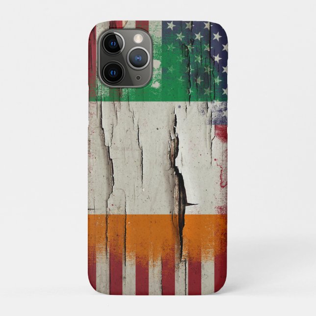 Capa Para iPhone 11 Pro Tinta de quebra| Bandeira Irlandesa Americana (Verso)