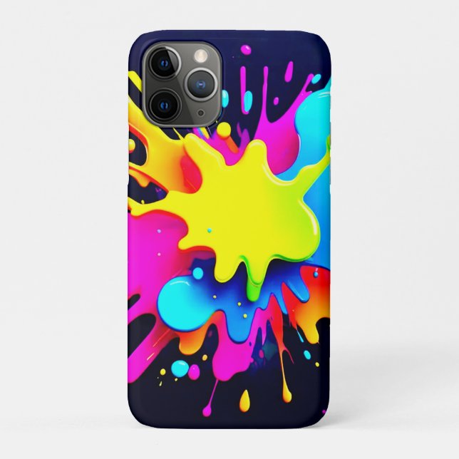 Capa Para iPhone 11 Pro Tinta vibrante - Abstrato (Verso)