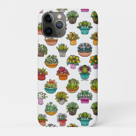 Capa Para iPhone 11 Pro Tinte Plantas Em Vasos