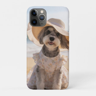 Capa Para iPhone 11 Pro Toalha de Praia Schnauzer