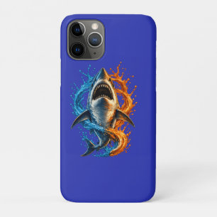 Capa Para iPhone 11 Pro Toalha de Praia Tubarão Feroz – Oceano Azul e Lara