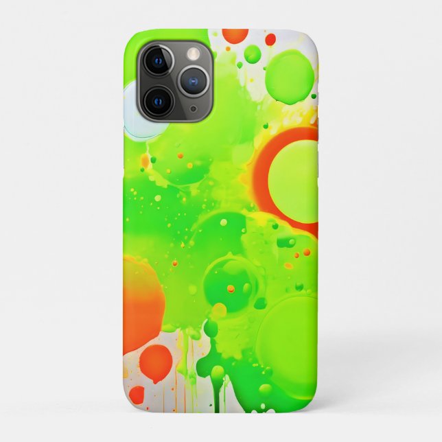 Capa Para iPhone 11 Pro Tons Verdes e Laranja (Verso)
