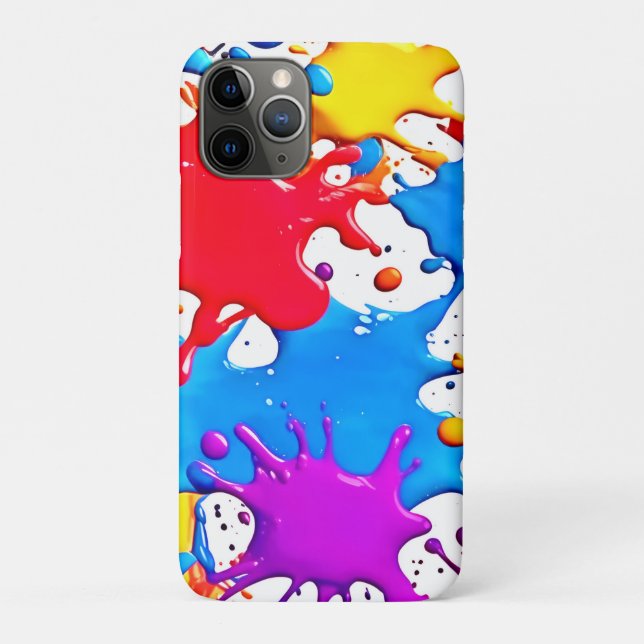 Capa Para iPhone 11 Pro Toques Vibrantes de Cores Neon (Verso)