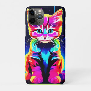 Capa Para iPhone 11 Pro Trabalho de arte de Gato Vibrante