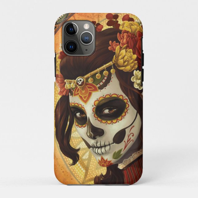 Capa Para iPhone 11 Pro Travesseiro decorativo Dia De Los Muertos (Verso)