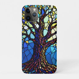 Capa Para iPhone 11 Pro Tree of Life Shattered Glass Mosaic