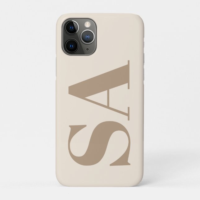 Capa Para iPhone 11 Pro trendy Antique White with Monogram Case-Mate (Verso)