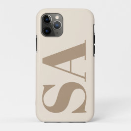 Capa Para iPhone 11 Pro trendy Antique White with Monogram Case-Mate