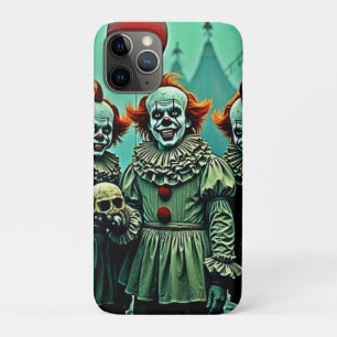 Capa Para iPhone 11 Pro Três Palhaços Assustadores Design do Medo do Crâni