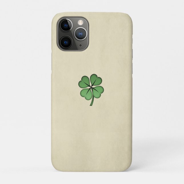Capa Para iPhone 11 Pro Trevo da Sorte Irlandês Elegante (Verso)