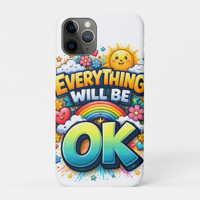 Capa Para iPhone 11 Pro Tudo Vai Ficar Bem (Verso)