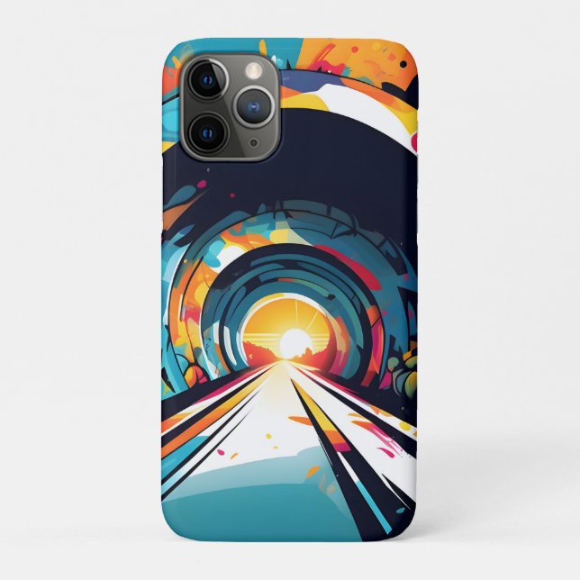 Capa Para iPhone 11 Pro Túnel com arte de Grafite (Verso)