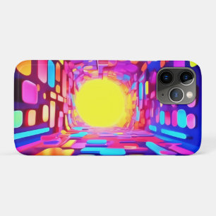 Capa Para iPhone 11 Pro Túnel de Neon: Viagem Psicodélica