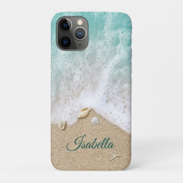Capa Para iPhone 11 Pro Turquesa Ocean Waves & Beach Sand