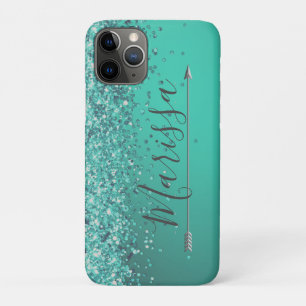 Capa Para iPhone 11 Pro Turquiose de Gliteria Chic Personalizada
