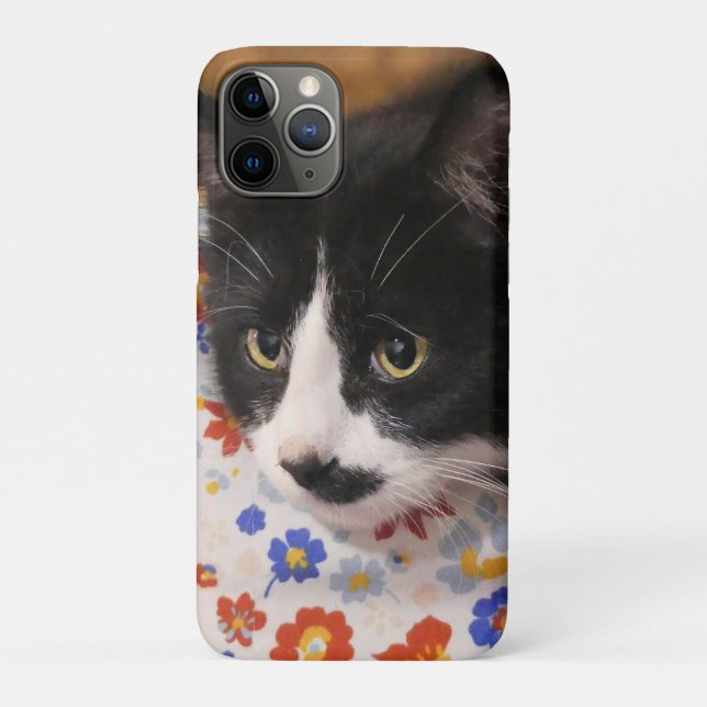 Capa Para iPhone 11 Pro Tuxedo Cat (Verso)