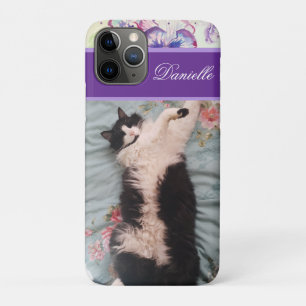 Capa Para iPhone 11 Pro Tuxedo Cat Engraçado Cachorro fazendo uma feliz da
