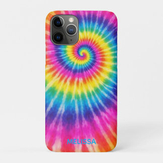 Capa Para iPhone 11 Pro Tye-Dye Retro Colorido Personalizado Unisex Adicio