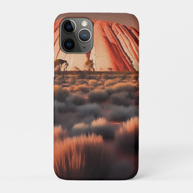 Capa Para iPhone 11 Pro Uluru "Ayers Rock" Austrália - Tinta Petrolífera (Verso)