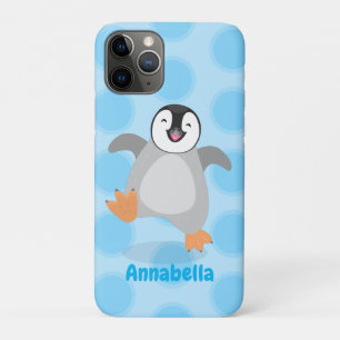 Capa Para iPhone 11 Pro Um desenho animado de pintinho de pinguim feliz e