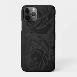 Capa Para iPhone 11 Pro Um par de rosas em preto