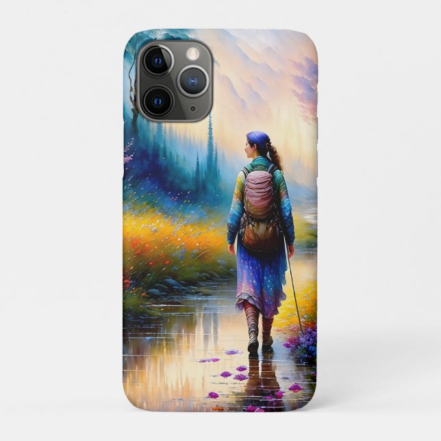 Capa Para iPhone 11 Pro Uma caminhada na obra de arte das florestas (Verso)