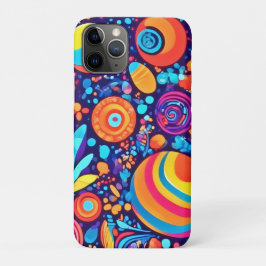 Capa Para iPhone 11 Pro Universo Vibrante de Bolhas Abstratas