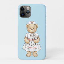 Urso de pelúcia enfermeira personalizado Nome Enfe