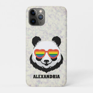 Capa Para iPhone 11 Pro Urso Panda Bonito Arco-íris LGBTQ