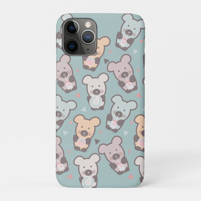 Capa Para iPhone 11 Pro Ursos-Bonitos Doces Confetti (Verso)