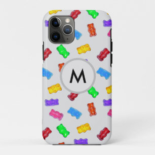 Capa Para iPhone 11 Pro Ursos doces multicoloridos sobre prata