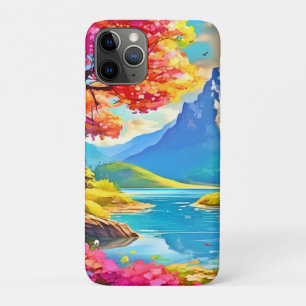 Capa Para iPhone 11 Pro Vale do primavera: Montanha View