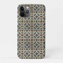 Capa Para iPhone 11 Pro Verde azul-mosaico mediterrânico