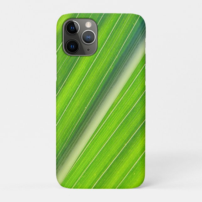 Capa Para iPhone 11 Pro Verde natural listrado (Verso)