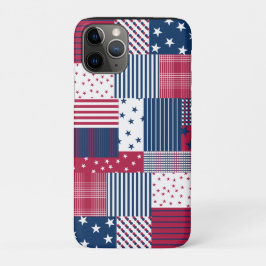 Capa Para iPhone 11 Pro Vermelho, Branco e Azul